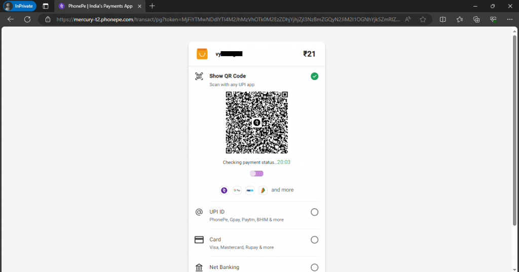 PhonePe Payment Gateway